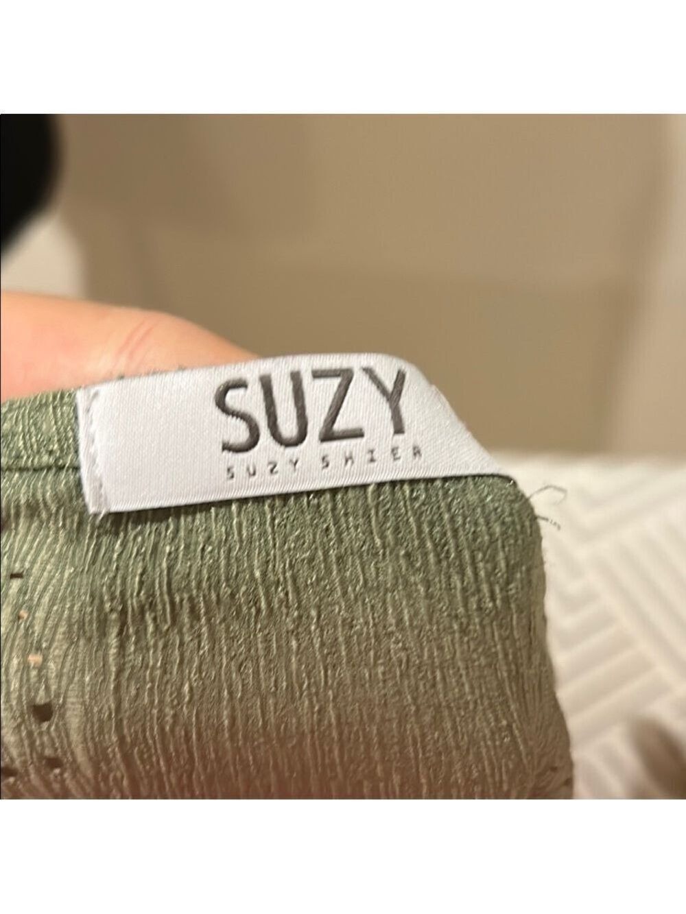Suzy Shier Green Puff Sleeve Sundress - Picture 5 of 7